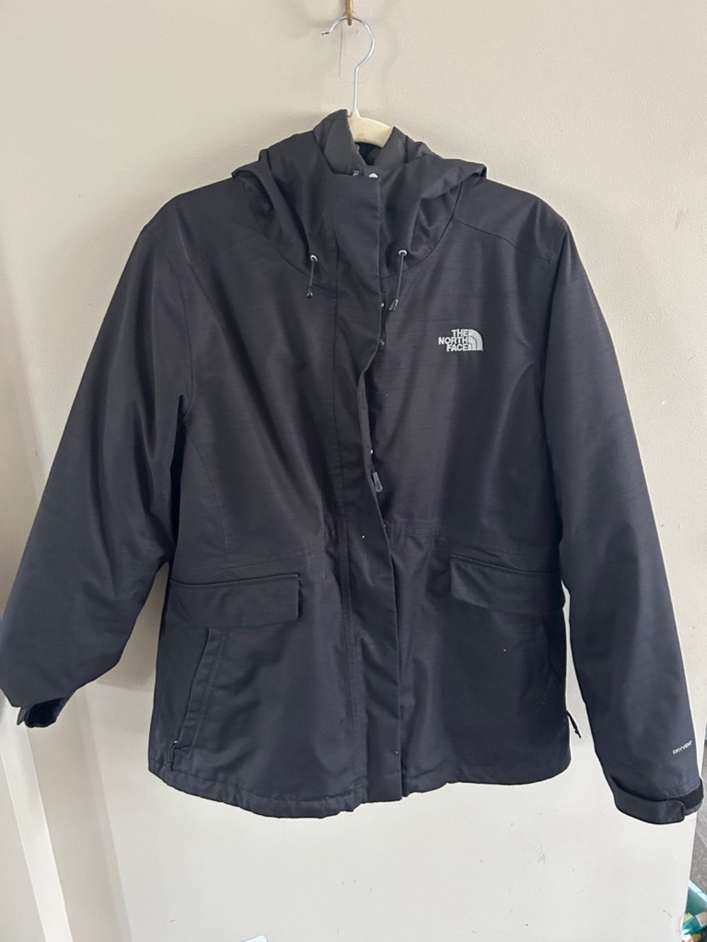 The North Face Women L Monarch Triclimate Black Outer Detachable Shell Jacket